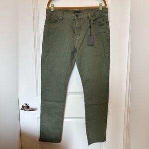 $468 NWT John Varvatos J704 Tapered Fit Jeans 36 Sage Brush Green Men's Italian